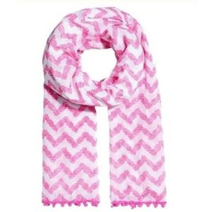 Lilly For Target pink pinapple pom pom scarf